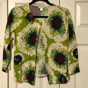 Garnet Hill floral cardigan